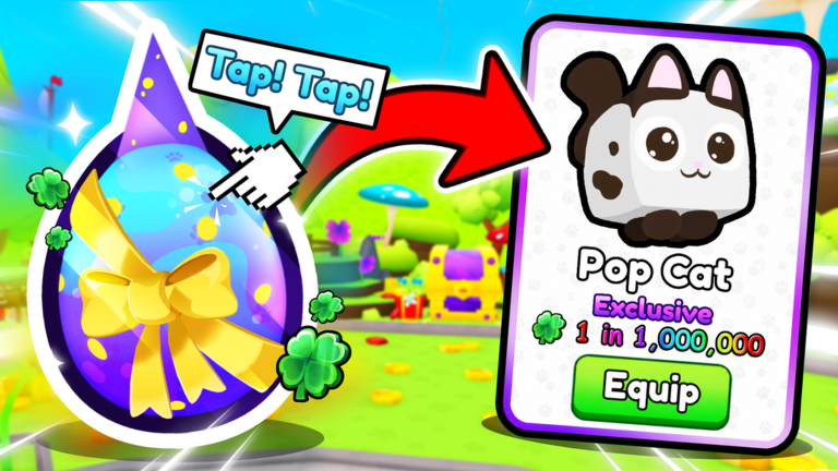 Exclusive egg opening in Pets Universe revealing the Pop Cat pet card
